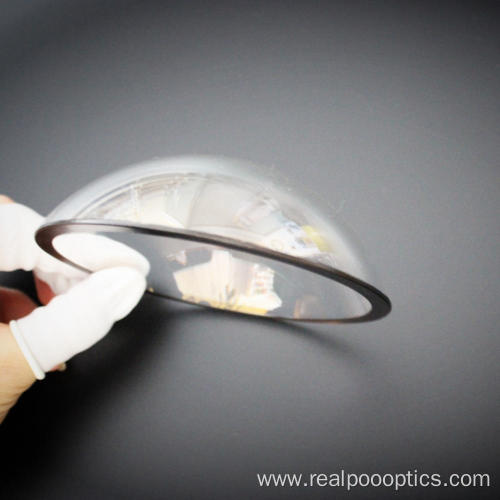 120 mm Diameter Glass dome lens edge blackened